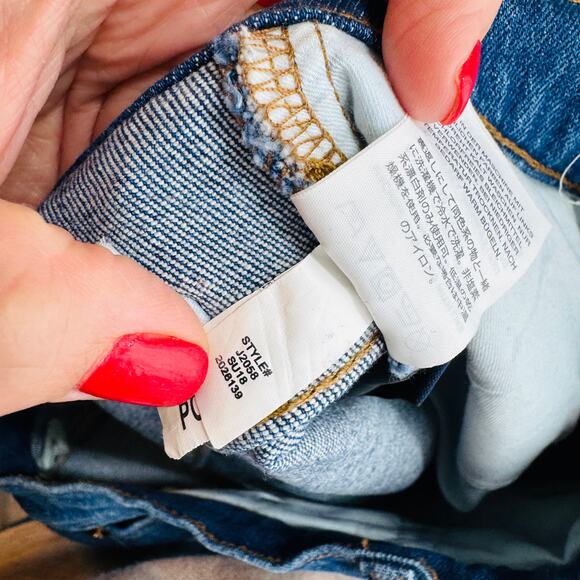 Madewell Wide Leg Crop Jeans Size 29 Medium Wash Denim Raw Hem High Rise - Picture 8 of 10